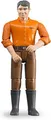 Produktbild: bruder 60007 - bworld Mann mit hellem Hauttyp und brauner Hose - 1:16 Spielzeugf