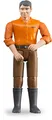 Produktbild: Bruder Spielfigur Baustelle bworld Mann heller Hauttyp und brauner Hose 60007