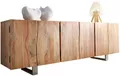 Produktbild: DELIFE Kommode Live-Edge Akazie Natur 220 cm 6 Türen Massivholz Baumkante Sideboard