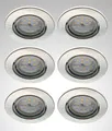 Produktbild: TRANGO LED Einbauleuchte, 6er Set 6729-069MO LED Einbaustrahler in ALU gebürstet schwenkbar inkl. 6x 5 Watt 3000K warmweiß Ultra Flach LED Modul, Einbauspots, Deckenlampe, Badleuchte, Deckenleuchte, Spots