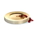 Produktbild: 6er Set Platzteller Gold Unterteller Deko Teller für Hochzeit Weihnachten 33cm