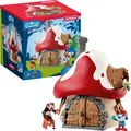 Produktbild: schleich Spielset Die Schlümpfe 20803, ab 3 Jahre, Schlumpf Haus mit 2 Figuren, 4 Teile