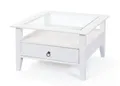 Produktbild: Inter Link Couchtisch PROVENCE 1, aus Massivholz, mit Sicherheitsglas, Landhaus Charme, mit Schublade