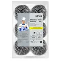 Produktbild: MR.SIGA Topfreiniger Putzschwamm Küche Scheuerspirale Reinigungsbürste Topfkratzer aus Edelstahl (6 Stück)