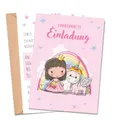Produktbild: MeinBaby123® 10 Einladungskarten Kindergeburtstag Mädchen | Geburtstagseinladungen für Kinder | Prinzessin Einladungskarten | inkl. 10 Briefumschläge | Premium Qualität (Prinzessin V2)