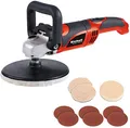 Produktbild: Einhell Polier- und Schleifmaschine CC-PO 1100/1E (1.100 W, bis 3.500 min-1, Drehzahlelektronik, Spindelarretierung, Kletthaftung, inkl. 1x Schaumstoffaufsatz, 2x Synthetikpolierhaube, Schleifpapiere)