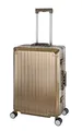 Produktbild: Travelhouse Tokyo 100% Aluminium Reisekoffer Champagner M-65cm Hartschalenkoffer Reisetrolley Suitecase Trolley 2X TSA Zahlenschloss 4 Silent Move Doppelräder 360° Rollen Vol. 72L
