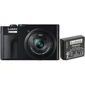 Produktbild: Panasonic Lumix DC-TZ99 schwarz + DMW-BLG10| Preis nach Code MAI26