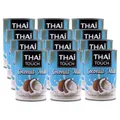 Produktbild: Thai Touch Coconut Milk 12 x400 ml Kokosmilch, cremig-süß, ideal für asiatische, karibische & südamerikanische Küche, für Thai-Curry, Eintöpfe, Fisch & Fleisch, Wok-Gerichte, in Thailand produziert