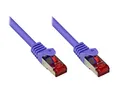 Produktbild: Kabelmeister® Cat.6 Ethernet LAN Patchkabel mit Rastnasenschutz - S/FTP, PiMF, PVC, 250MHz - Gigabit-fähig - violett, 25m