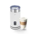 Produktbild: Tchibo elektrischer Milchaufschäumer, 130ml Fassungsvermögen, aus rostfreiem Edelstahl, Antihaftbeschichtung, warmer und kalter Milchschaum, für Latte Macchiato, Cappuccino und Kakao (Weiß)