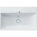 Produktbild: Duravit DuraSquare Möbelwaschtisch, 80x47cm, 1 Hahnloch, ohne Überlauf, Unterseite geschliffen und glasiert, 23538000711, Farbe: Weiß mit Wondergliss