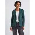 Produktbild: Kurzblazer STREET ONE, Damen, Gr. 40, grün (deep teal grün), Web, Obermaterial: 93% Baumwolle, 7% Elasthan; Futter: 100% Elasthan, unifarben, normal normal, V-Ausschnitt, abgesteppt, Blazer Kurzblazer, aus Baumwolle mit Stretchanteil