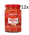 Produktbild: 12x Mutti Pesto Rosso Pomodori Rossi Rotes Tomatenpesto Pasta Sauce Glas 180g
