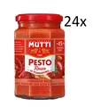 Produktbild: 24x Mutti Pesto Rosso Pomodori Rossi Rotes Tomatenpesto Pasta Sauce Glas 180g