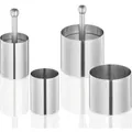 Produktbild: Küchenprofi Dessert- und Speisenringe Set 09 0498 28 06 , 1 Set = 4 Dessertringe, 2 Auslöser