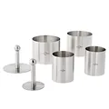 Produktbild: Küchenprofi Dessert- und Speisenringe 6-teilig , Ø 7,5 cm, Ø 5 cm , Anrichteringe , Speiseringe Set , Anrichten von Speisen , Dessert Ringe , Törtchen Formen , Dessert Formen