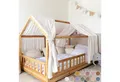 Produktbild: lilimaus Betthimmel Hausbetthimmel Baumwoll Musselin Betthimmel Kinder Hausbett 2er Set, Stilvolle Musselin-Deko für Kinderzimmer, ideal als Geschenkidee