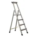 Produktbild: Zarges Stehleiter eloxiert XLstep S 4 Stufen Standleiter Aluleiter Stufenleiter