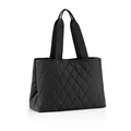 Produktbild: reisenthel classic shopper L rhombus black Geräumige Shopping Bag und edle Handtasche in einem Aus wasserabweisendem Material