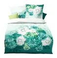 Produktbild: Kaeppel Bettwäsche Kaeppel Mako Satin Bettwäsche 2 tlg Flamenco Jade Grün Offwhite Blüten, Satin, 2 teilig, elegante Ganzjahresbettwäsche mit wunderschönem Farbverlauf