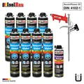 Produktbild: Dämmstoffkleber EPS XPS Klebeschaum 8 x 750ml + 1 x PU-Reiniger + Schaumpistole