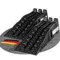 Produktbild: WERKTHOR Auffahrrampe PKW - [2er Set] Auffahrrampen für maximalen Halt [<5T] - Hochbelastbare Rampe Auto für jeden Untergrund - Auto Rampen 2 Stück