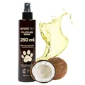 Produktbild: emmi-pet Fellpflege Spray - Hundepflege, Kokosduft, für nasses & trockenes Fell, Entwirrung & Glanz, Anti-Juckreiz, mit Aloe Vera & Panthenol - 250ml