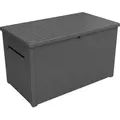 Produktbild: Java Aufbewahrungsbox - 148x83x86cm - 870 Liter Fassungsvermögen - Kunststoff - Anthrazit - wetterbeständig - als Sitzplatz verwendbar (max. 50kg)