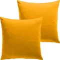 Produktbild: REDBEST Kuschelkissenbezug Single- Jersey San Francisco 2er- Pack, Mandarine Größe 40x40 cm - weiche Qualität, bügelfrei, praktischer Reißverschluss, 100% Baumwolle