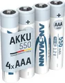 Produktbild: ANSMANN Akku AAA 550mAh Micro NiMH 1,2V – 1000x wiederaufladbar (4 Stück)