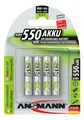 Produktbild: ANSMANN NiMH Akku Micro AAA 550 mAh maxE 4er Blister Akku #1907455