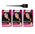 Produktbild: Palette Deluxe 1-1 Blau Schwarz Haarfarbe 3er Pack Permanent Color 100% Grau ...