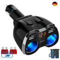 Produktbild: Auto USB Ladegerät 2 USB 1 Typ C 12V 24V 120