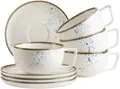 Produktbild: MÄSER Tasse Kaffeetassen-Set Pinta, aus Porzellan, 8-tlg., Porzellan, 8er Set, bestehend aus 4 Tassen und 4 Untertassen