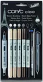 Produktbild: COPIC® Ciao 5+1 Set Warm Grey Layoutmarker-Set 1.0 + 6.0 mm Mehrfarbig 22075565