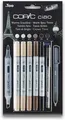 Produktbild: COPIC Hobbymarker ciao 5+1 Set warme Grautöne Layout Skizzieren Illustrieren neu