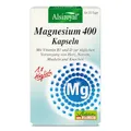 Produktbild: Alsiroyal Magnesium 400 (20 Kapseln) - Magnesium Komplex hochdosiert mit Vitamin B1 & D zur täglichen Versorgung von Herz, Nerven, Muskeln & Knochen - Nahrungsergänzungsmittel - vegan & zuckerfrei