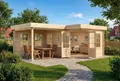 Produktbild: Alpholz Gartenhaus Holz 5-Eck Pepe, BxT: 618x462 cm, in Naturbelassen mit 40mm Wandstärke