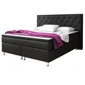 Produktbild: Boxspringbett - schwarz - Kunstleder - H3 - 180x200 cm