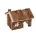 Produktbild: Schlafhaus Hamsterhaus Holzhaus 16x12x19cm Echtholz mit Rinde Ratte Hamster Degu