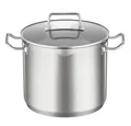 Produktbild: RÖSLE EXPERTISO Gemüse und Suppentopf, Hochwertiger Universaltopf aus Edelstahl 18/10, 24 cm, Glasdeckel, Innenskalierung, induktionsgeeignet, spülmaschinengeeignet, Silberfarben