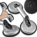 Produktbild: Saugheber 100 kg Vakuum Glassauger 115 mm Glasheber mit Anti Rutsch Griff Retoo