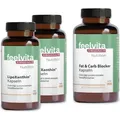 Produktbild: Genius Feelvita Nutrition Stoffwechsel-Set 3-tlg - Hochdosiert - 2x LipoXanthin, 1x Fat & Carb Blocker – Unterstützt die normalen Stoffwechselfu...