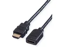 Produktbild: VALUE HDMI High Speed Verlängerungskabel Audio- & Video-Kabel, HDMI Typ A Männlich (Stecker), HDMI Typ A Weiblich (Buchse) (200.0 cm), mit Ethernet, ST-BU