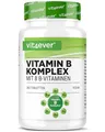 Produktbild: vit4ever Vitamin B Komplex - 365 Tabletten - 12 Monatsvorrat - Alle 8 B-Vitamine in 1 Tablette - Vitamin B1, B2, B3, B5, B6, B12, Biotin & Folsäure - Vegan