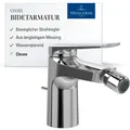 Produktbild: Villeroy&boch - Oasis Einhebel-bidetarmatur, Bidet Wasserhahn Mit Zugstange Und Keramikkartusche, Bidetmischer Wassersparend, Auslauf Höhe 73mm, Rund, Chrom