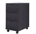 Produktbild: vidaXL Rollcontainer Schubladenelement 33×45×60 cm Schwarz, (1 St)