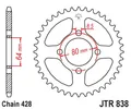 Produktbild: Kettenrad JTR838,38 JT SPROCKETS