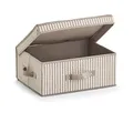 Produktbild: Zeller 14645 Aufbewahrungsbox mit Deckel Stripes, Vlies, Beige